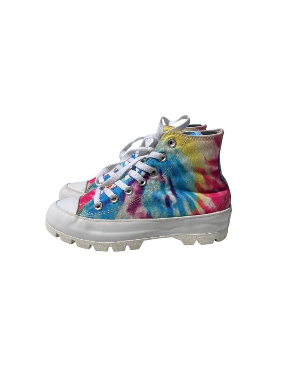 Converse Womens Tie-Dye Chuck Taylor All Star Lugged High Top Sneakers Size 6